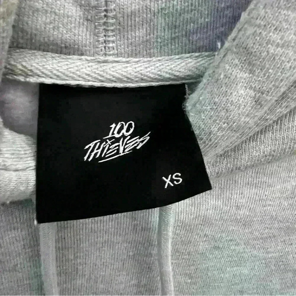100 Thieves Foundations Hoodie in Gray Size XS - Picture 5 of 7